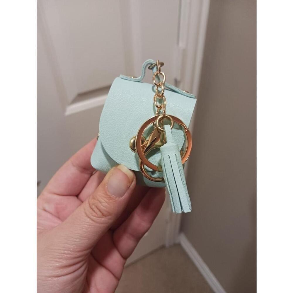 Earbud Case Keychain In Light Blue - Picture 6 of 8